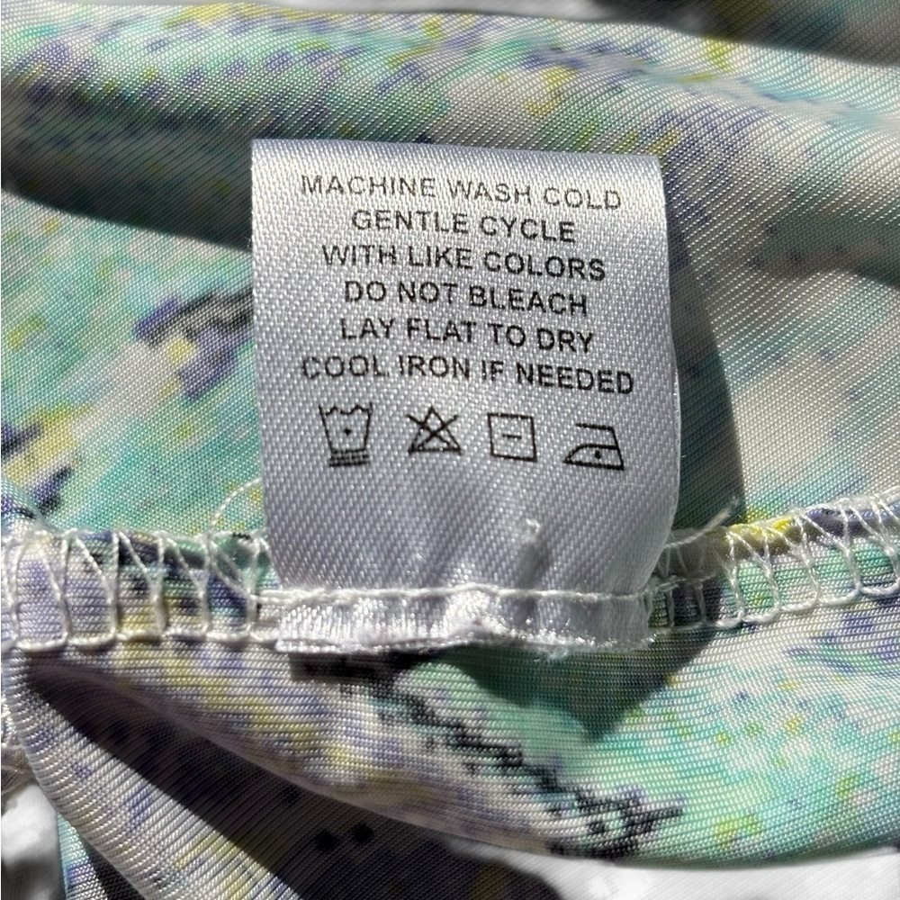 Tacera Green and Purple Chevron Long Sleeve Dress - Picture 3 of 7